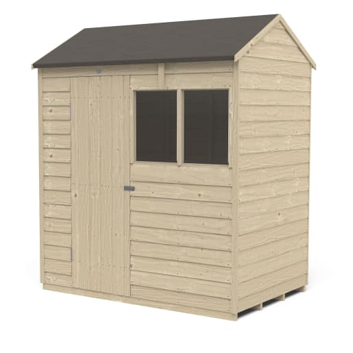 Forest Overlap Pressure Treated Reverse Apex Shed 6 x 4ft