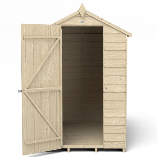 Forest Overlap Pressure Treated Apex Shed without Windows 6 x 4ft