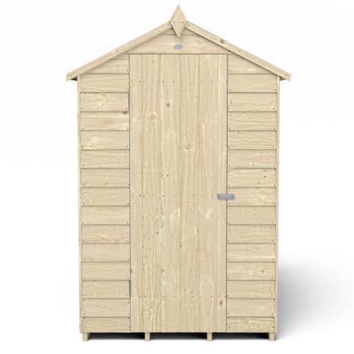 Forest Overlap Pressure Treated Apex Shed without Windows 6 x 4ft