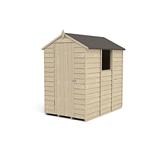 Forest Apex Overlap Pressure Treated Shed 6 x 4ft