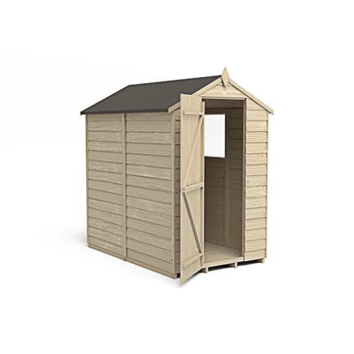 Forest Apex Overlap Pressure Treated Shed 6 x 4ft