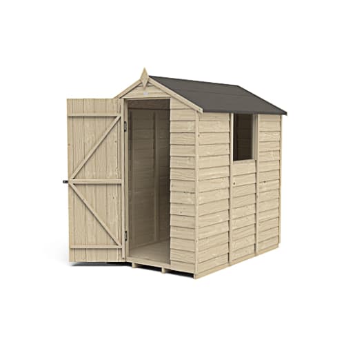Forest Apex Overlap Pressure Treated Shed 6 x 4ft