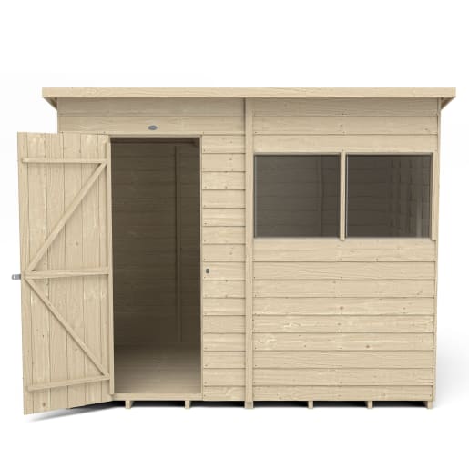 Forest Overlap Pressure Treated Pent Shed 8 x 6ft