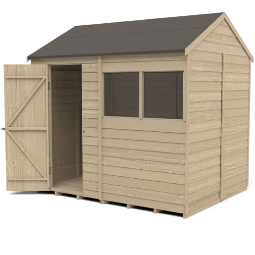 Forest Overlap Pressure Treated Reverse Apex Shed 8 x 6ft
