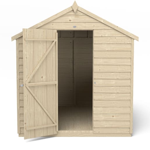 Forest Overlap Pressure Treated Apex Shed 8 x 6ft