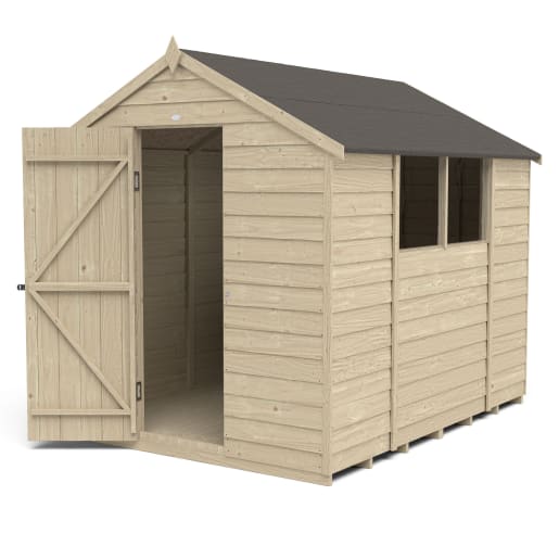 Forest Overlap Pressure Treated Apex Shed 8 x 6ft