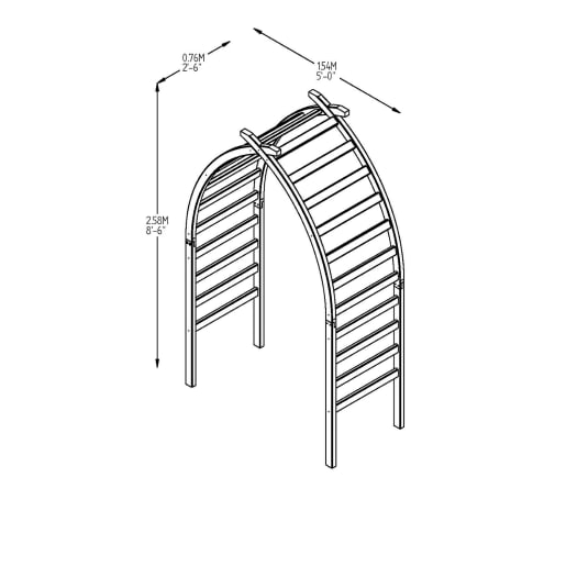 Forest Whitby Arch 2580 x 1540 x 760mm