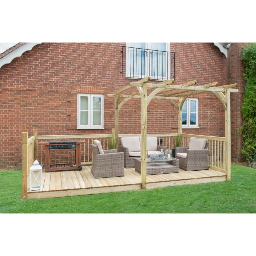 Forest Ultima Pergola and Patio Decking Kit 2400 x 4900mm
