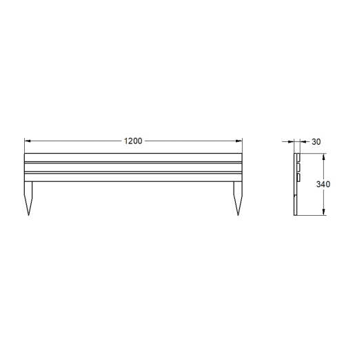 Forest Slatted Edging 1200mm Pack of 4