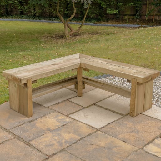 Forest Double Corner Sleeper Bench 1200 x 1200 x 440mm