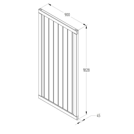 Forest Vertical Tongue & Groove Gate 6ft