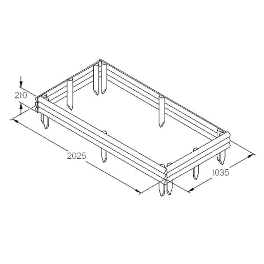 Forest Bed Builder Pack 210 x 2040 x 1040mm