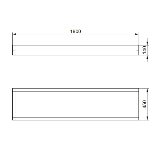 Forest Caledonian Long Raised Bed 140 x 450 x 1800mm