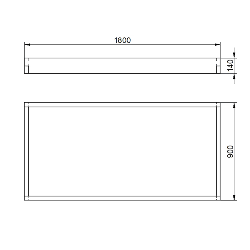 Forest Caledonian Large Raised Bed 140 x 900 x 1800mm