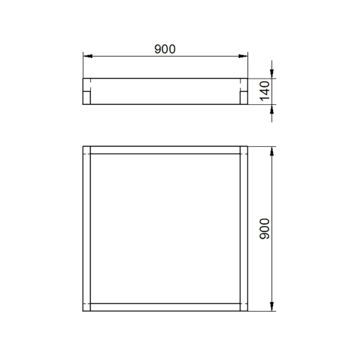 Forest Caledonian Square Raised Bed 900 x 900 x 140mm