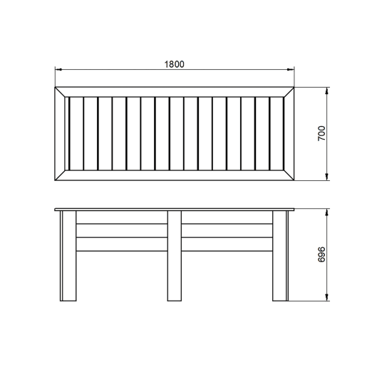 Forest Large Kitchen Garden Planter 700 x 1800 x 700mm