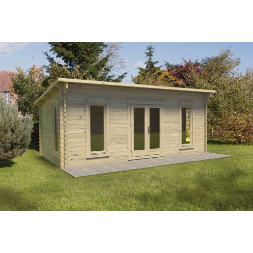 Forest Arley Cabin Double Glazed 6.0m x 3.0m with Polyester Felt 24kg (with Underlay)