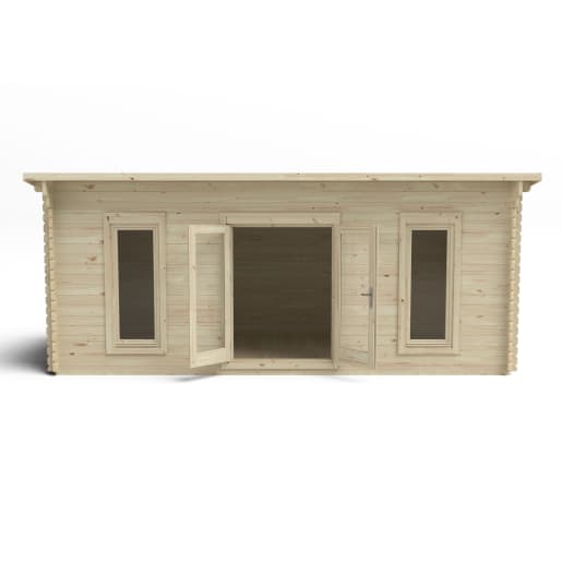 Forest Arley Cabin Double Glazed 6.0m x 3.0m with Polyester Felt 24kg (No Underlay)