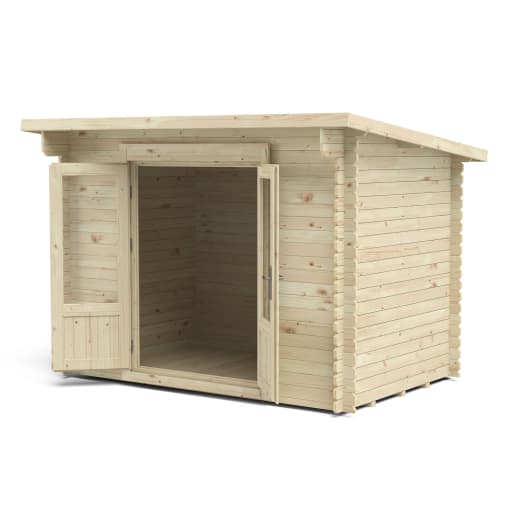 Forest Harwood Log Cabin 3.0m x 2.0m with 24kg Felt & Underlay 