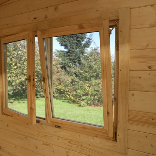 Forest Melbury Log Cabin Double Glazed 4.0m x 3.0m with 34kg Polyester Felt & Underlay