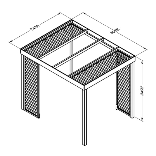 Forest Dining Pergola 2490 x 3040 x 2440mm