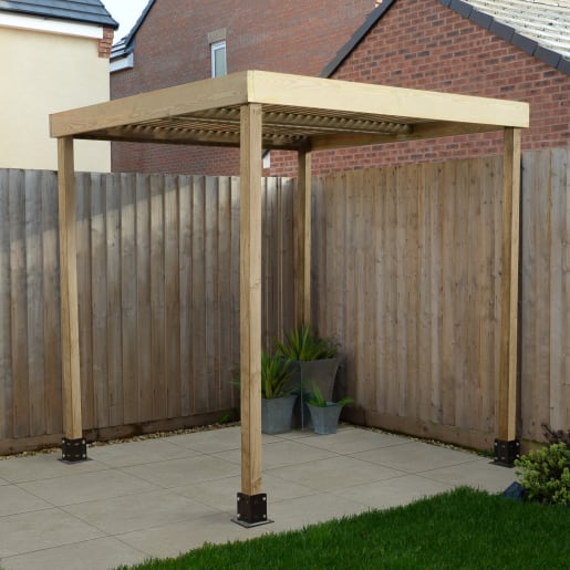 Forest Modular Pergola with 1 Side Panel Pack 2045 x 1970 x 1970mm