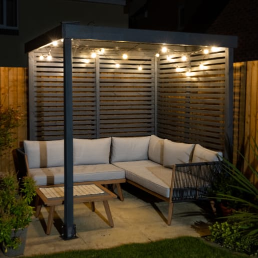 Forest Modular Pergola with 2 Side Panel Pack 2045 x 1970 x 1970mm