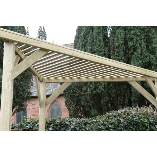 Forest Slatted Corner Pergola 2130 x 2940 x 1470mm