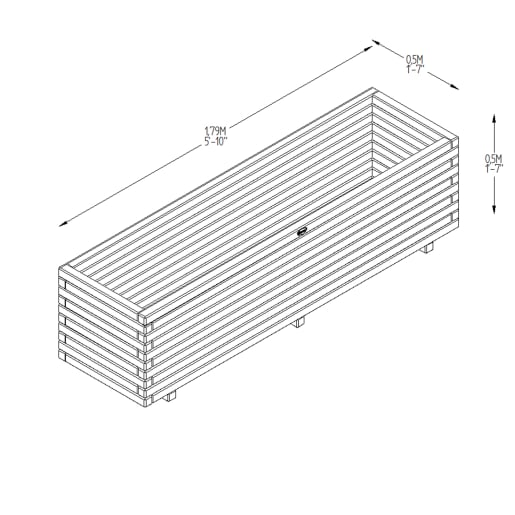 Forest Lomello Planter 500 x 1800 x 500mm