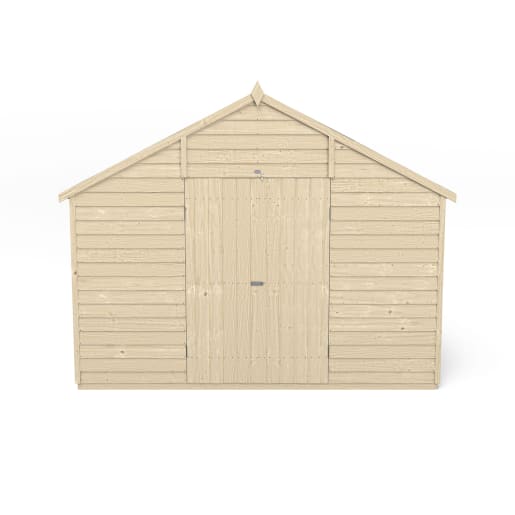 Forest Overlap Pressure Treated Double Door Apex Shed 10 x 15ft