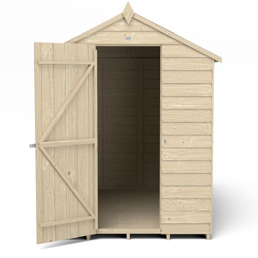 Forest Overlap Pressure Treated Apex Shed without Windows 7 x 5ft