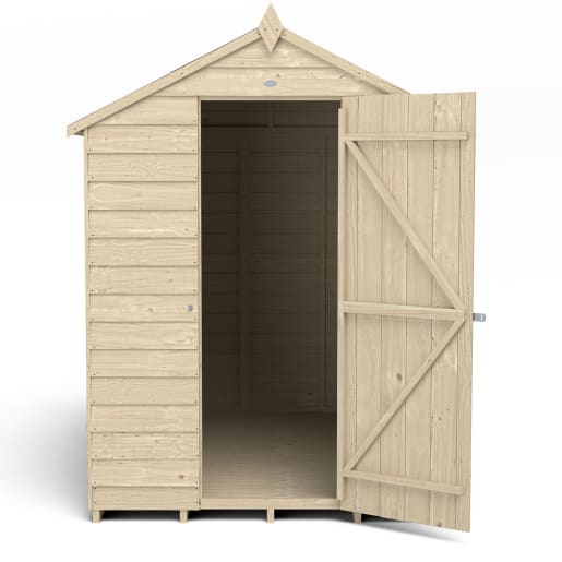 Forest Overlap Pressure Treated Apex Shed without Windows 7 x 5ft