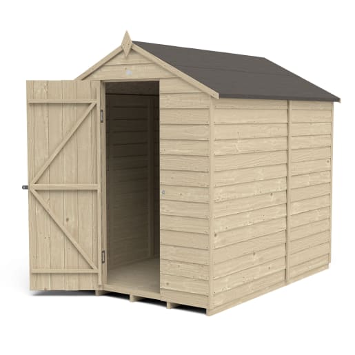 Forest Overlap Pressure Treated Apex Shed without Windows 7 x 5ft