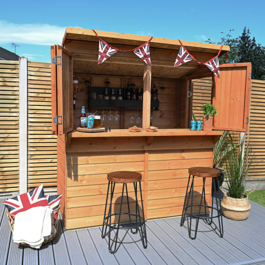 Forest Dip Treated Shiplap Pent Garden Bar 6 x 3ft