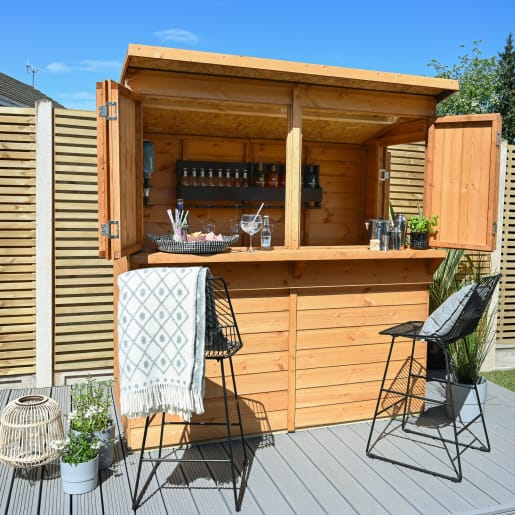 Forest Dip Treated Shiplap Pent Garden Bar 6 x 3ft