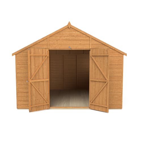 Forest Shiplap Dip Treated Double Door Apex Shed 10 x 10ft