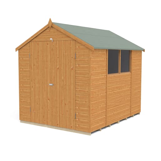 Forest Shiplap Dip Treated Double Door Apex Shed 8 x 6ft