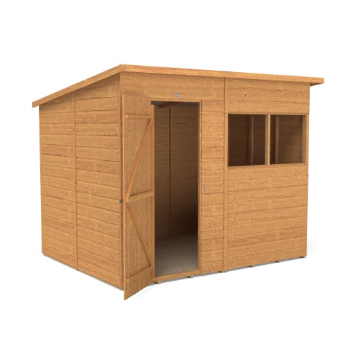 Forest Shiplap Dip Treated Pent Shed 8 x 6ft