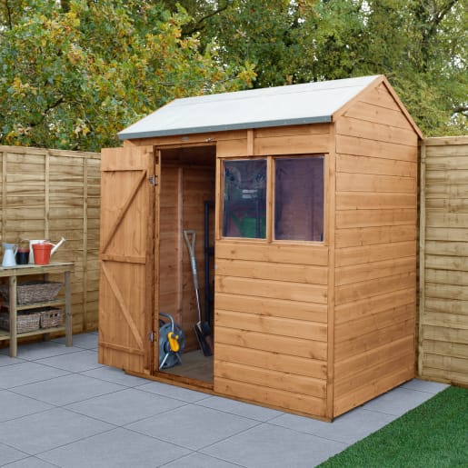 Forest Shiplap Dip Treated Reverse Apex Shed 6 x 4ft