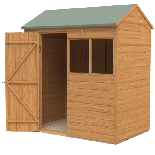 Forest Shiplap Dip Treated Reverse Apex Shed 6 x 4ft