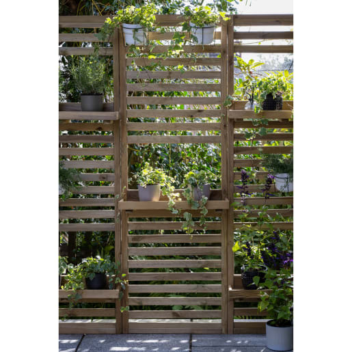 Forest Slatted Wall Planter 1 Shelf 1800 x 600 x 35mm