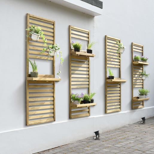 Forest Slatted Wall Planter 1 Shelf 1800 x 600 x 35mm