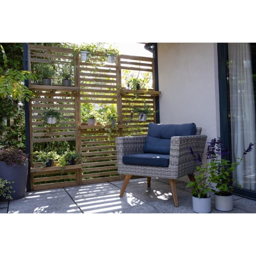 Forest Slatted Wall Planter 2 Shelves 1800 x 600 x 35mm