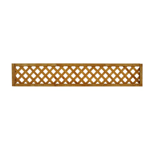 Forest Diamond Lattice Fence Topper 6ft x 1ft (1.83m x 0.3m)