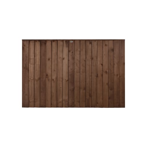 Forest Pressure Treated Closeboard Fence Panel 1.83m x 1.23m Brown Pack of 3