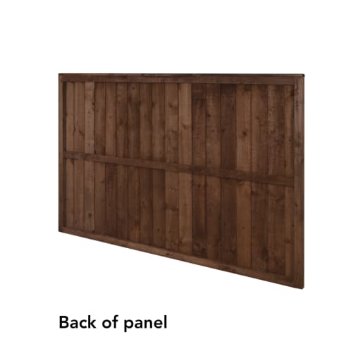 Forest Pressure Treated Closeboard Fence Panel 1.83m x 1.23m Brown Pack of 3