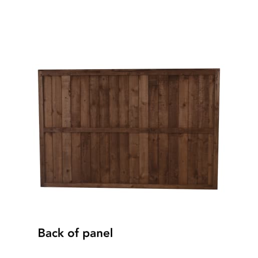 Forest Pressure Treated Closeboard Fence Panel 1.83m x 1.23m Brown Pack of 3