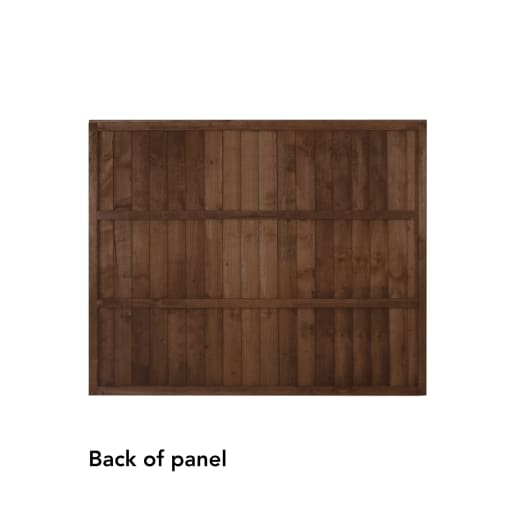 Forest Pressure Treated Closeboard Fence Panel 1.83m x 1.68m Brown Pack of 4