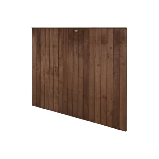 Forest Pressure Treated Closeboard Fence Panel 6ft x 5'6ft (1.83m x 1.68m) Brown Pack of 5