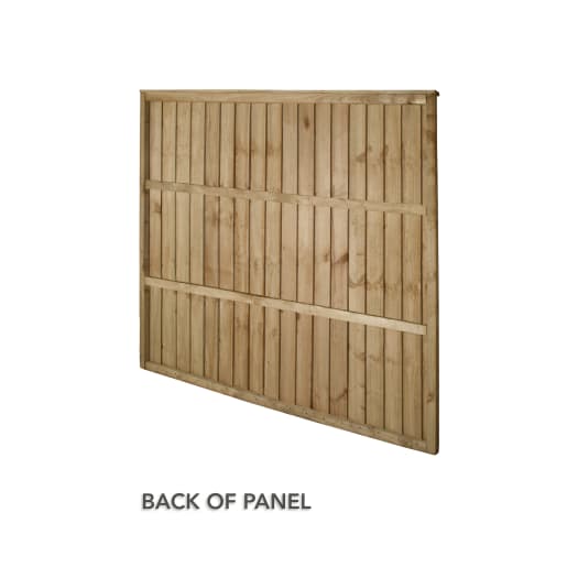 Forest Pressure Treated Closeboard Fence Panel 6ft x 5'6ft (1.83m x 1.68m) Pack of 5